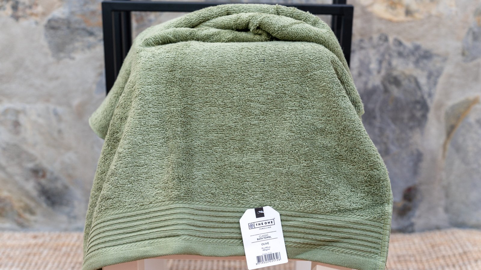 Handdoek The One Olive Green 50x100 cm – 550 g/m² | Strandlaken paradijs