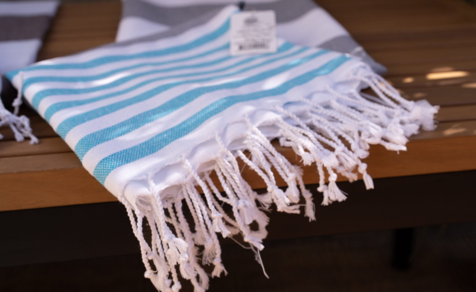 Hamamdoek The One Marine – antraciet en turkoois