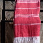 Eco Hamamdoek 'Red' (100x180 cm) – 300 gr/m²