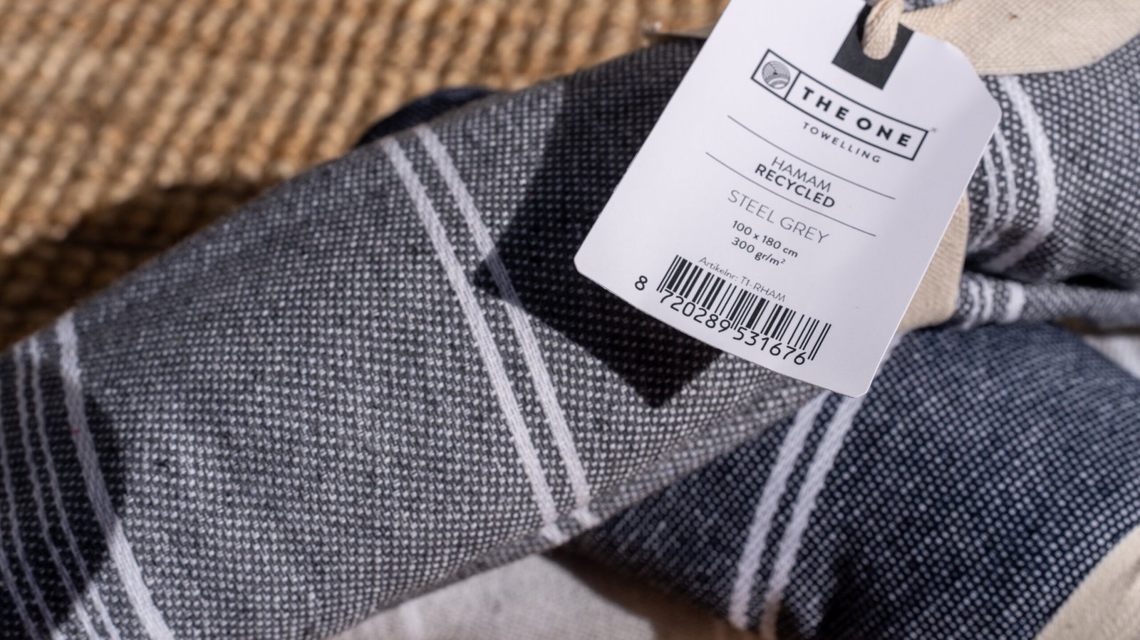 Eco Hamamdoek 'Steel Grey' (100x180 cm) – 300 gr/m²