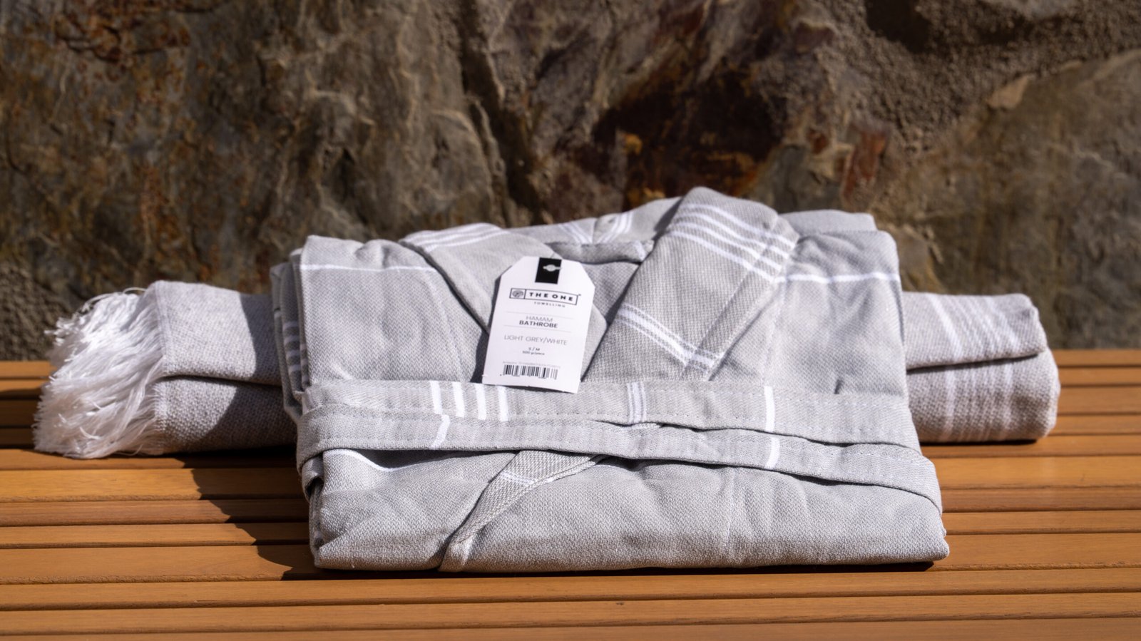 Eco Hamamdoek 'Ashgrey' (100x180 cm) – 300 gr/m²