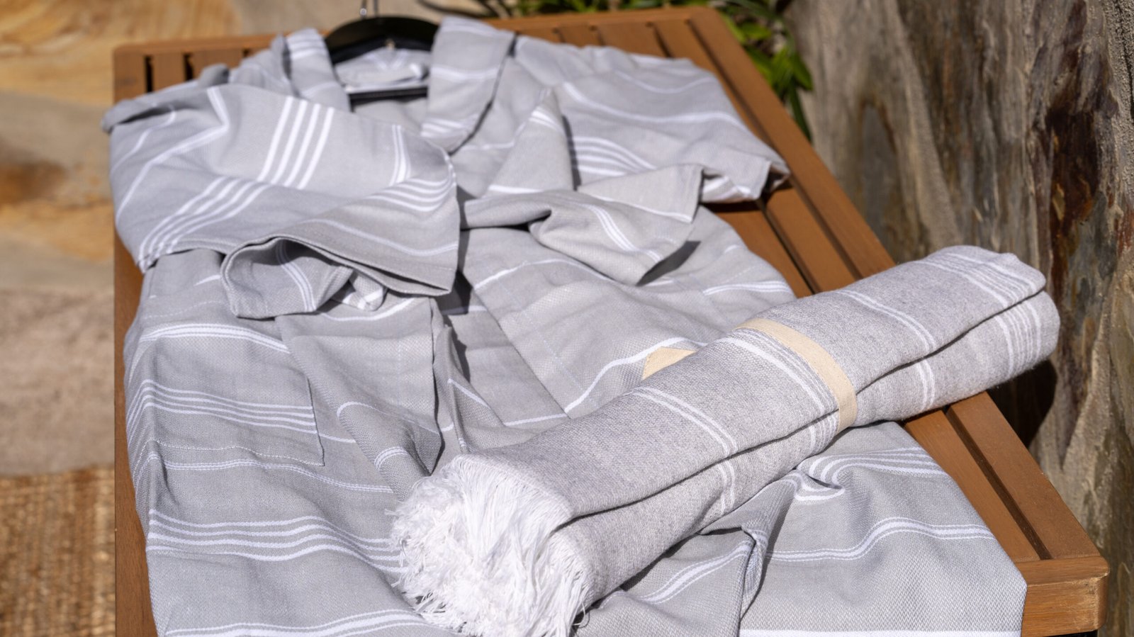 Eco Hamamdoek 'Ashgrey' (100x180 cm) – 300 gr/m²